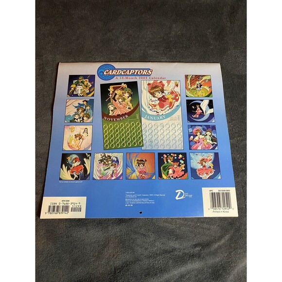 Vintage 2002 Cardcaptors Anime Calendar Rare Unique Art Tv Show Series USED - Picture 3 of 7